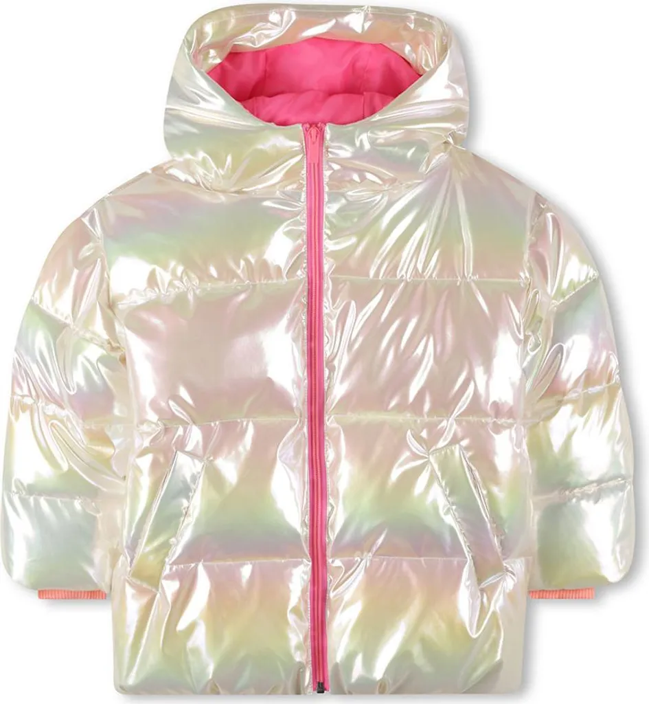Manteau Fille 4 Ans Doré Billieblush U21598 - Finition Métallisée Luxe