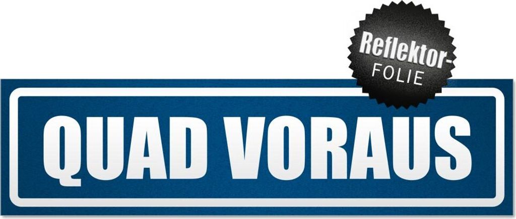 Quad voraus invertiert Magnetschild Schild magnetisch
