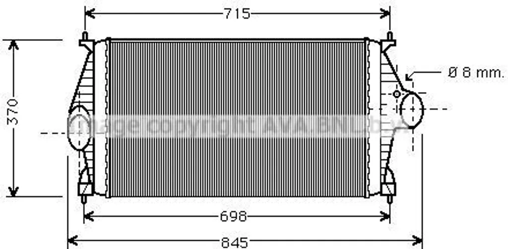 Refroidisseur d'air alu haute performance PRASCO CNA4126 étanche 406
