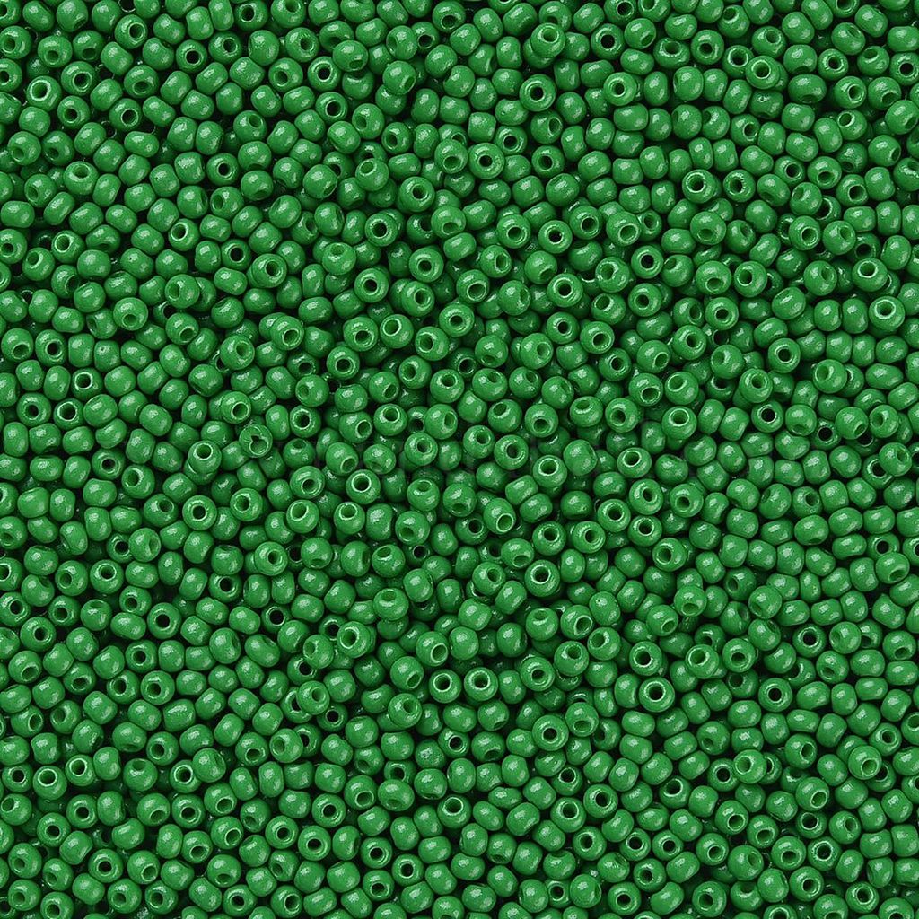 50g Rocailles Glasperlen ca. 2,3x1,5mm 1mm Bohrung Perlen Schmuck Farbwahl, Farbe:grün