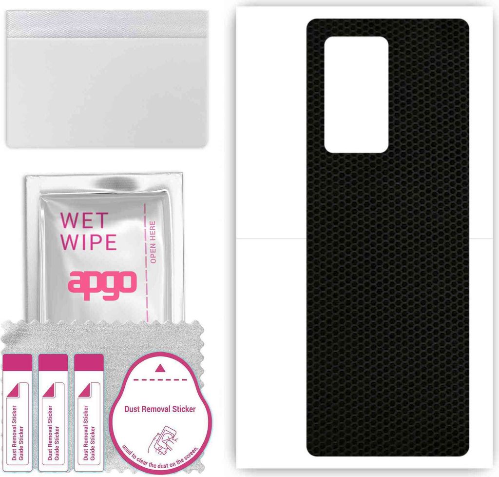 apgo Rückseite Schutzfolie, Skin, kompatibel mit Samsung W22 5G, Hinten Displayschutzfolie aus Vinylfolie, kratzfest, einfache Montage - Matrix