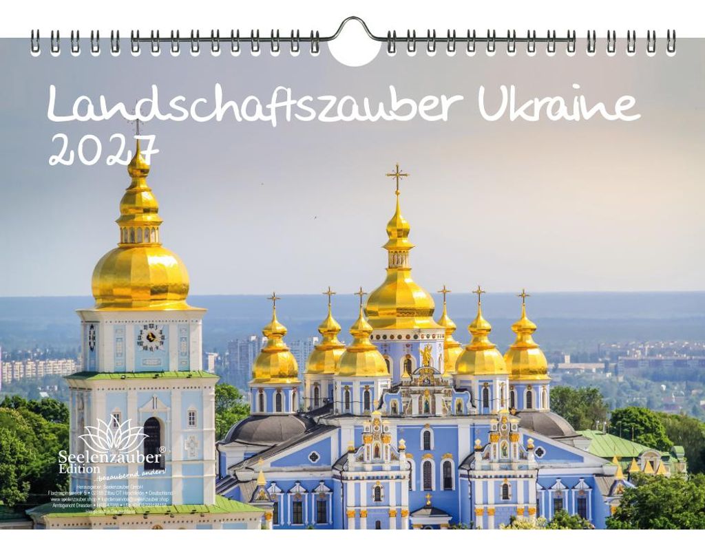 Landschaftszauber Ukraine DIN A4 Kalender für 2027 Ukraine Kiew Stadt und Land - Seelenzauber