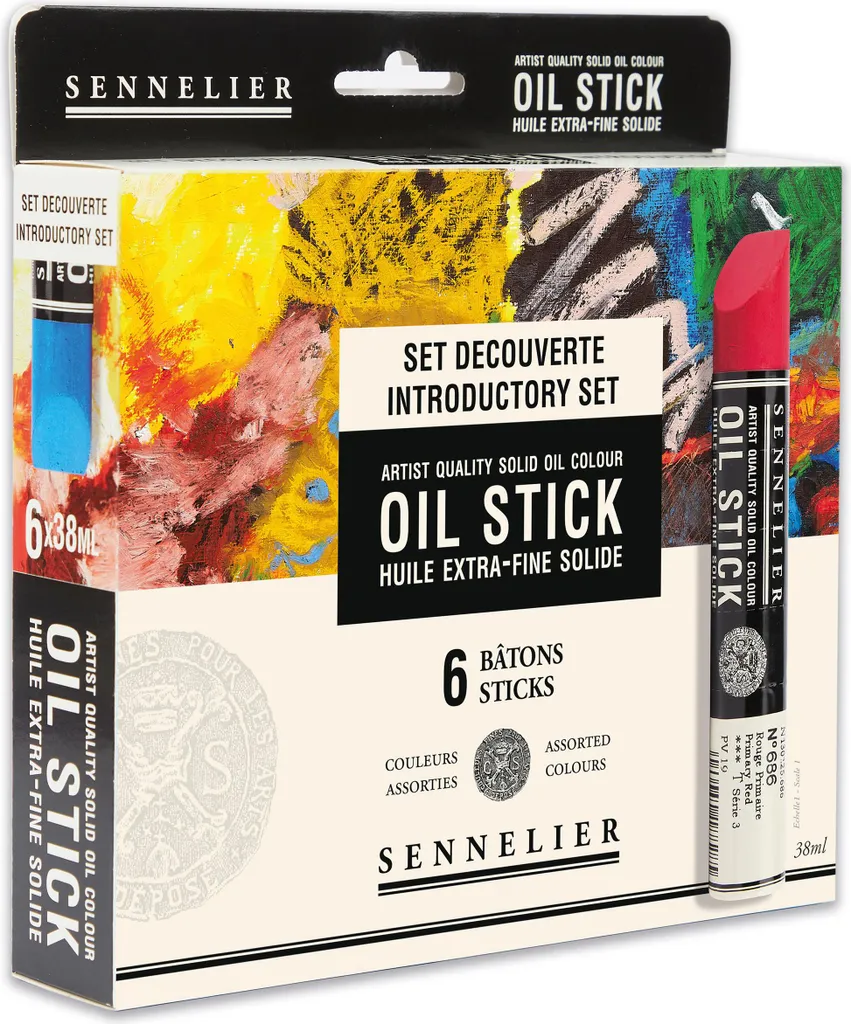 Matériel peinture à l'huile sans pinceau Kit 6 bâtons Sennelier