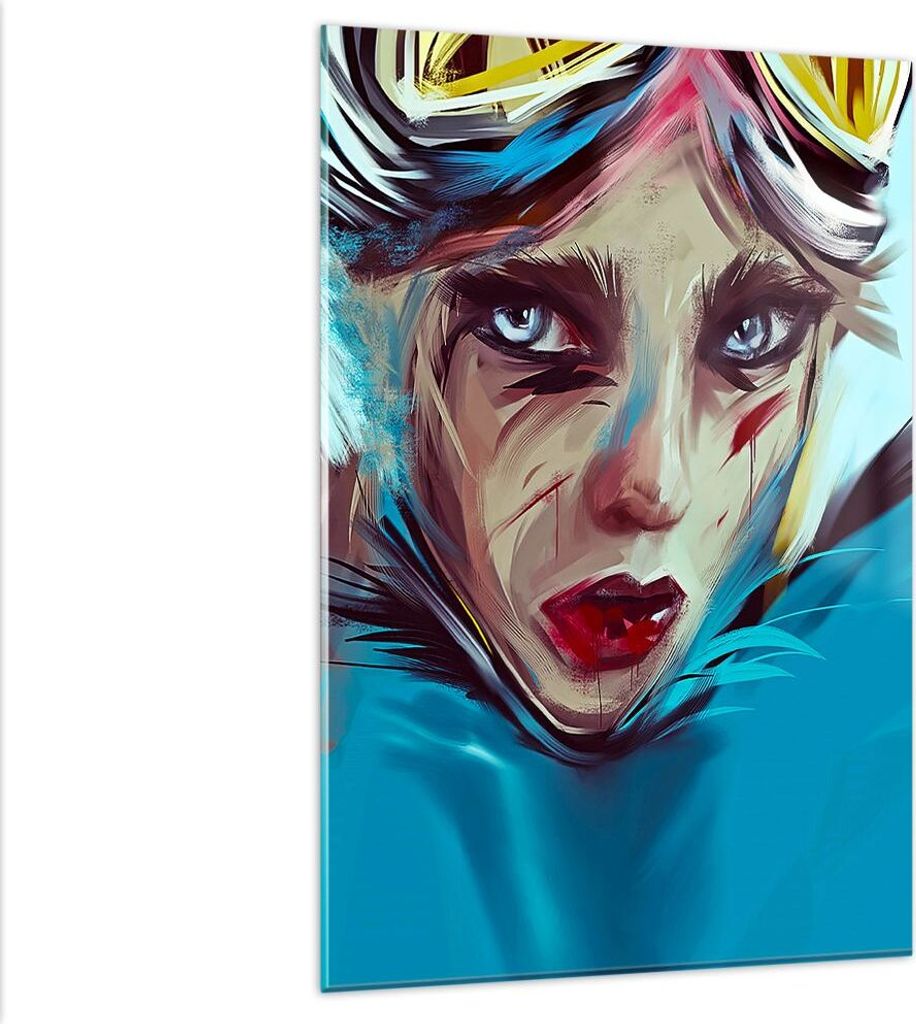 Bilder auf glas - Einteilig - Stück Modern Frau - 80x120cm - Glasbilder - Wandbilder - Bilder - zum Aufhängen bereit - Wanddekoration aus Glas - ...