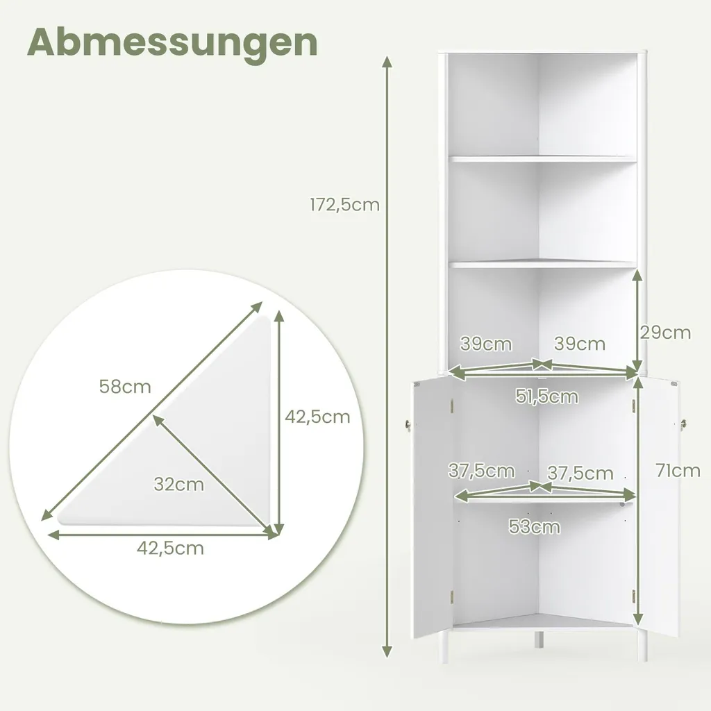 Solution rangement angle cuisine 172,5 cm pour désencombrer l'espace