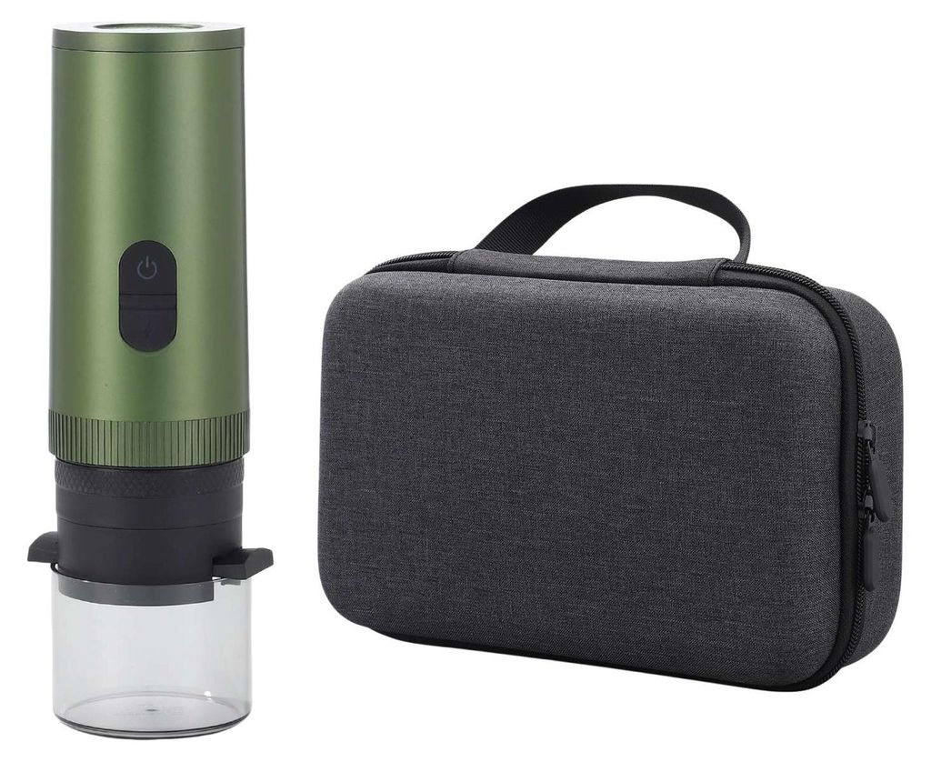 Zimilo Kabellose Tragbare Kapselkaffeemaschine, Mini Espresso Kaffeemaschine, 3-in-1 Milchaufschäumer, Halbautomatisch, Thermofunktion, Grün