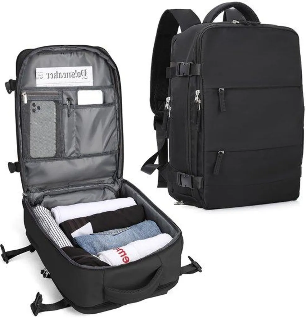 Sac à dos bagage cabine sous vide pour voyageur avec PC 14 et chaussures