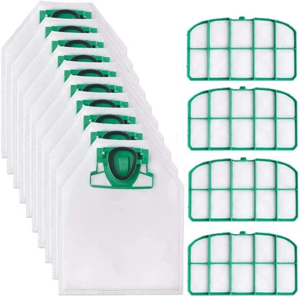 Lot de 10 sacs aspirateur et filtres compatibles VK 200 haute qualité