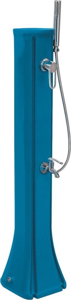 26x29x120cm Happy Go Formidra 23L HD Polyethylen Solar Outdoor Dusche - Abnehmbare Handbrause, Mischbatterie und Fußspülung