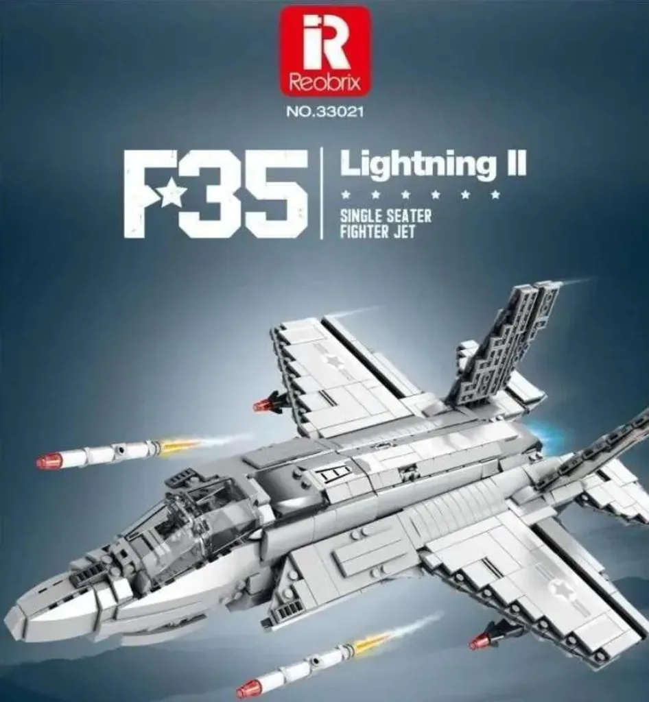 F-35 B Lockheed Martin technique Reobrix 1600 pièces avec train mobile - 3