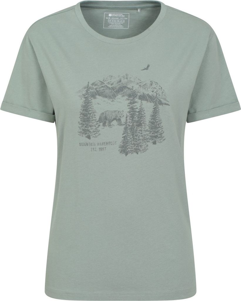 Mountain Warehouse - T-Shirt für Damen MW3374 (40 DE) (Khakigrün)