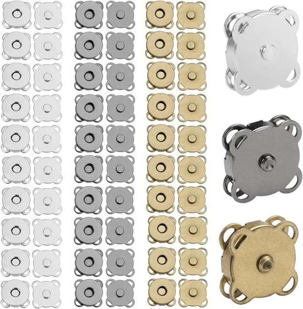 Fermeture Magnétique Invisible pour Vêtements et Sacs - 30 Boutons 14mm