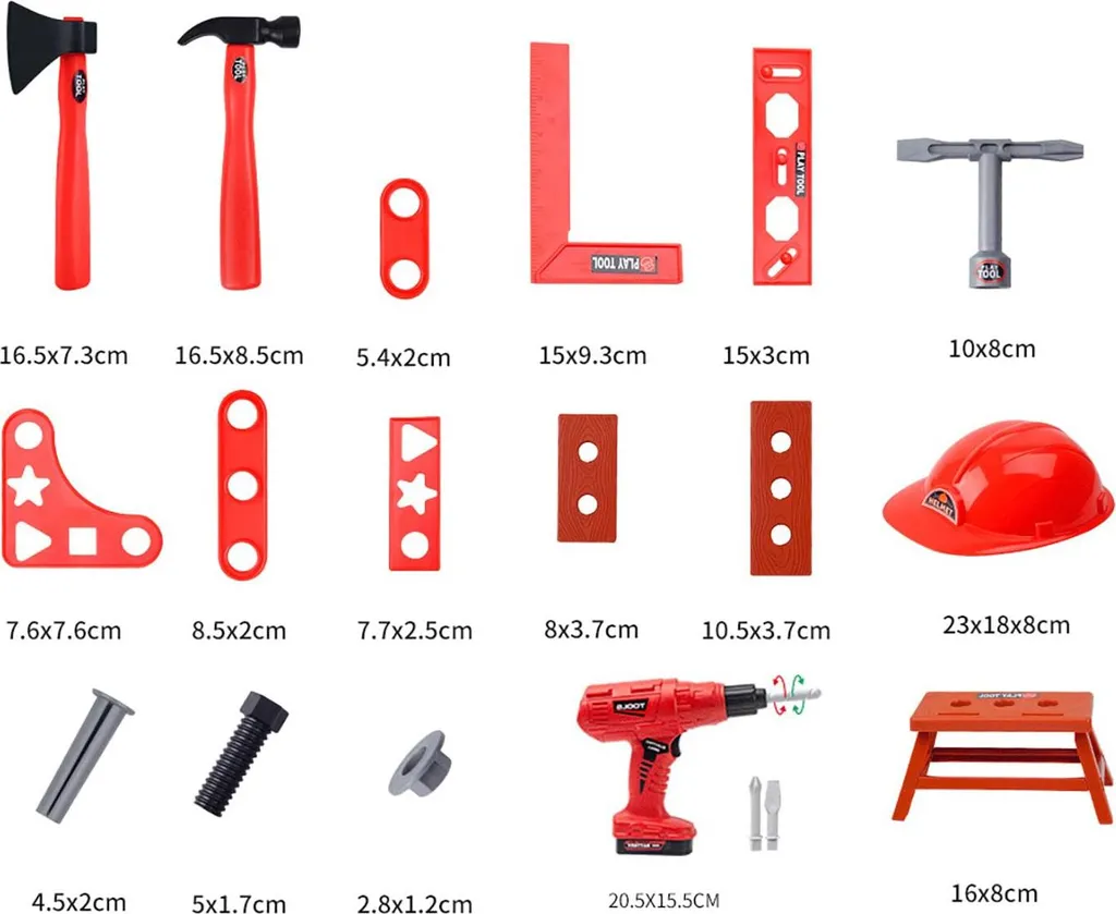 Mallette d'outils bricolage enfant avec perceuse et établi de réparation - 3