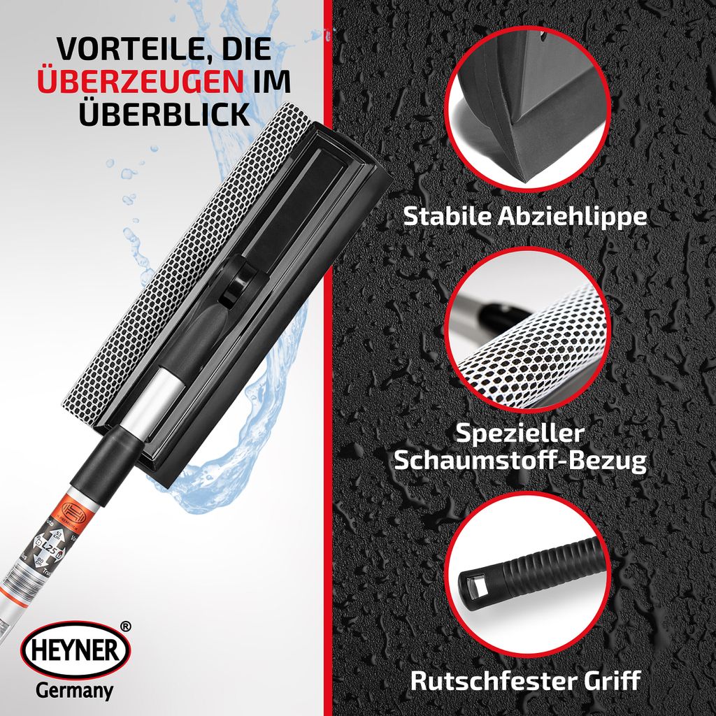 HEYNER Set Tergicristalli Super Flat Per Hyundai I30 (2007-2010) – Anteriore 600+450mm E Posteriore 300mm, Con Adattatori