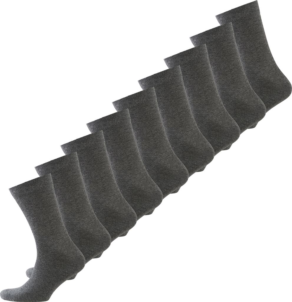 NUR DER Socken  uni mehr-pack Ohne Gummi mittelgraumel. Produktbild 1
