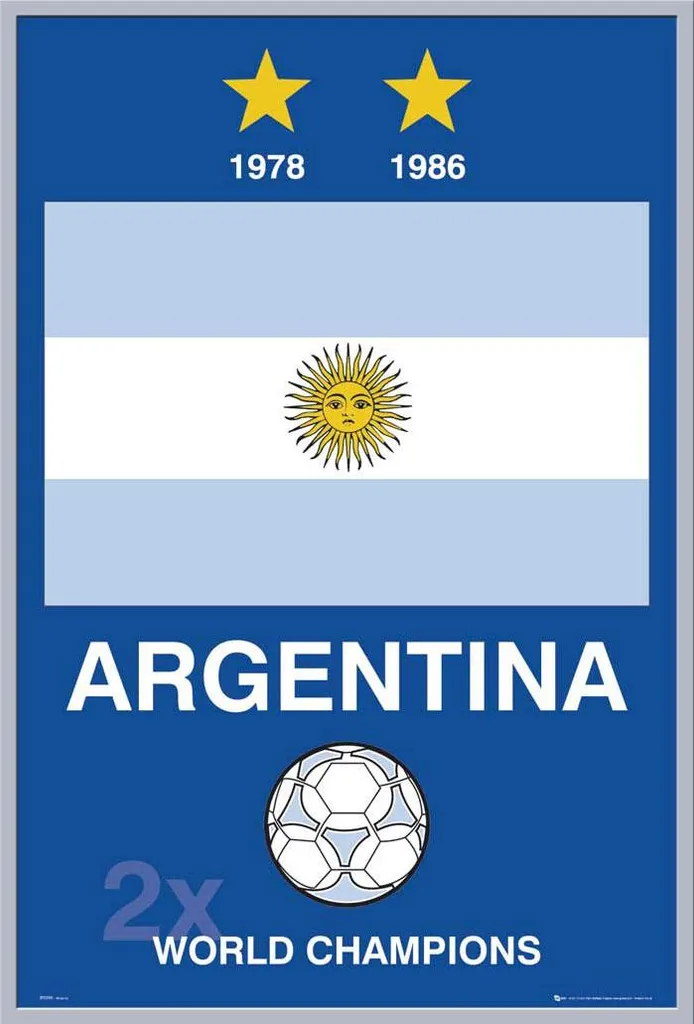 Cadre Photo Argentine Football Champion du Monde : Fini les Affiches Cornées