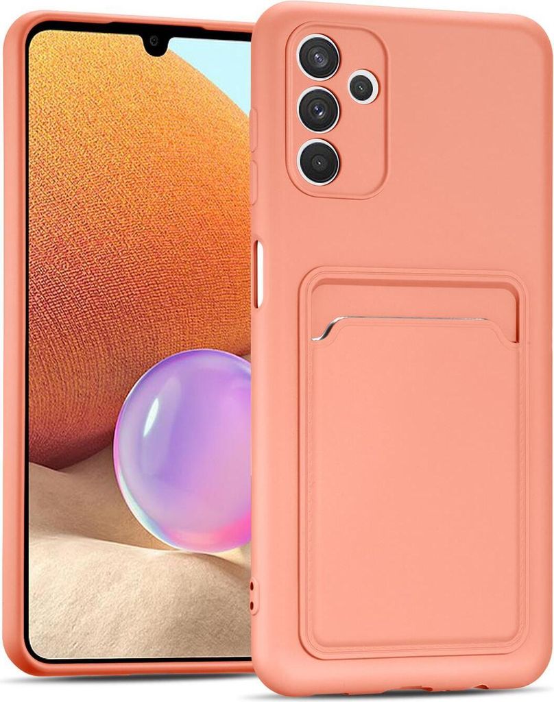 Conie Schutzhülle für Samsung Galaxy A13 5G / A04s mit Kartenfach Tasche Case Cover Bumper Silikon Hülle in Rosa