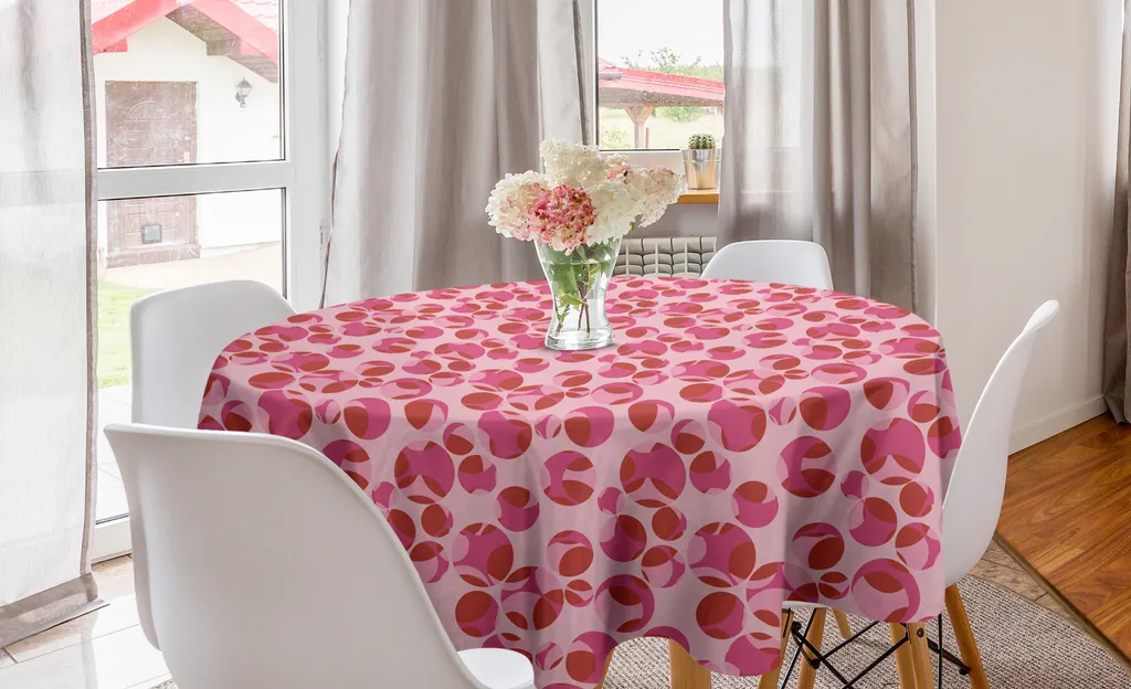 Tovaglia Rotonda Rosa USA E Getta Da 140 Cm | Perfetta Per Feste E Tavolo Circolare | Morbida E Resistente Come Il Lino