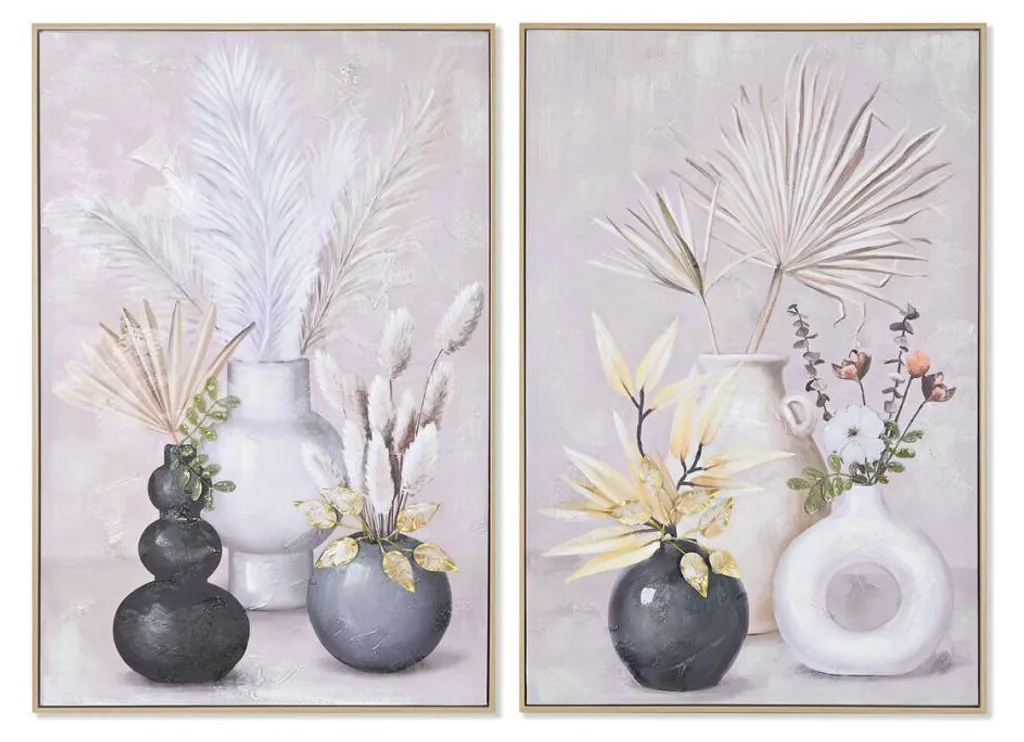 Tableau décoratif mural ESPRIT en bois MDF 62x92 cm design contemporain