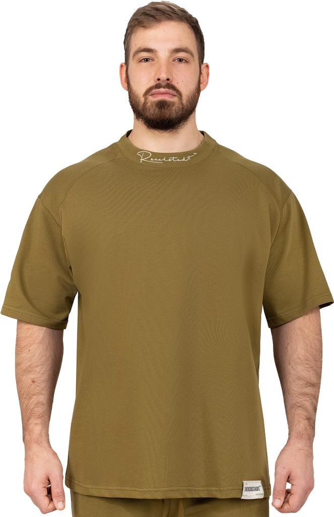 Reichstadt relaxed fit T-Shirt Herren Khaki S - S-23RS041