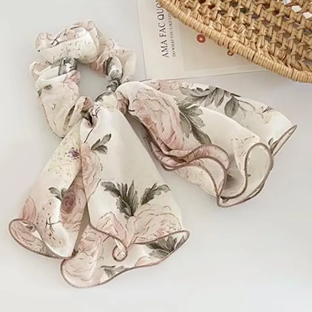 Fascia per Capelli Chiffon Floreale Grande | Bianco Boho-Chic Offerta - 2