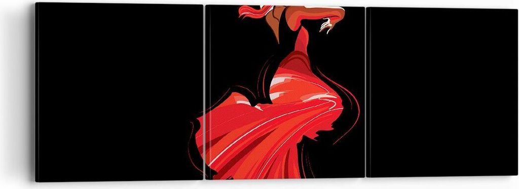 Bild auf Leinwand - Leinwandbild - Tanz Tänzer - 90x30cm - Wand Bild - Wanddeko - Wandbilder - Leinwanddruck - Bilder - Kunstdruck - Wanddekoratio...