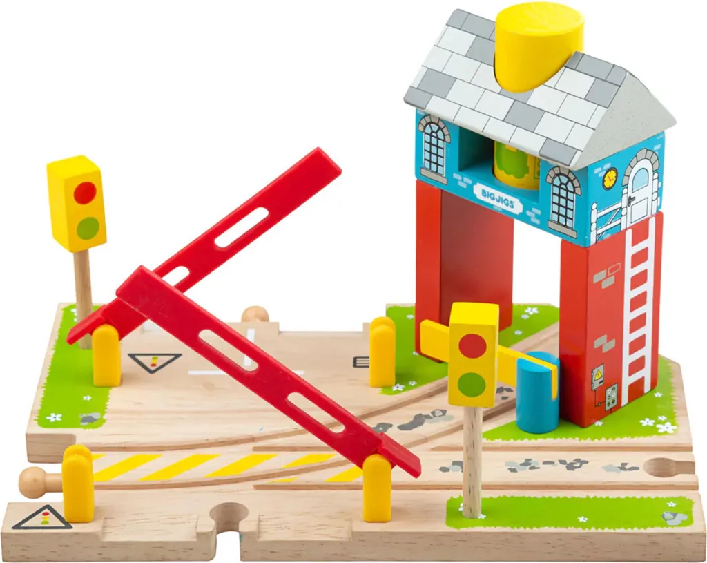 Barrières de passage à niveau avec signal Bigjigs Rail pour circuit bois