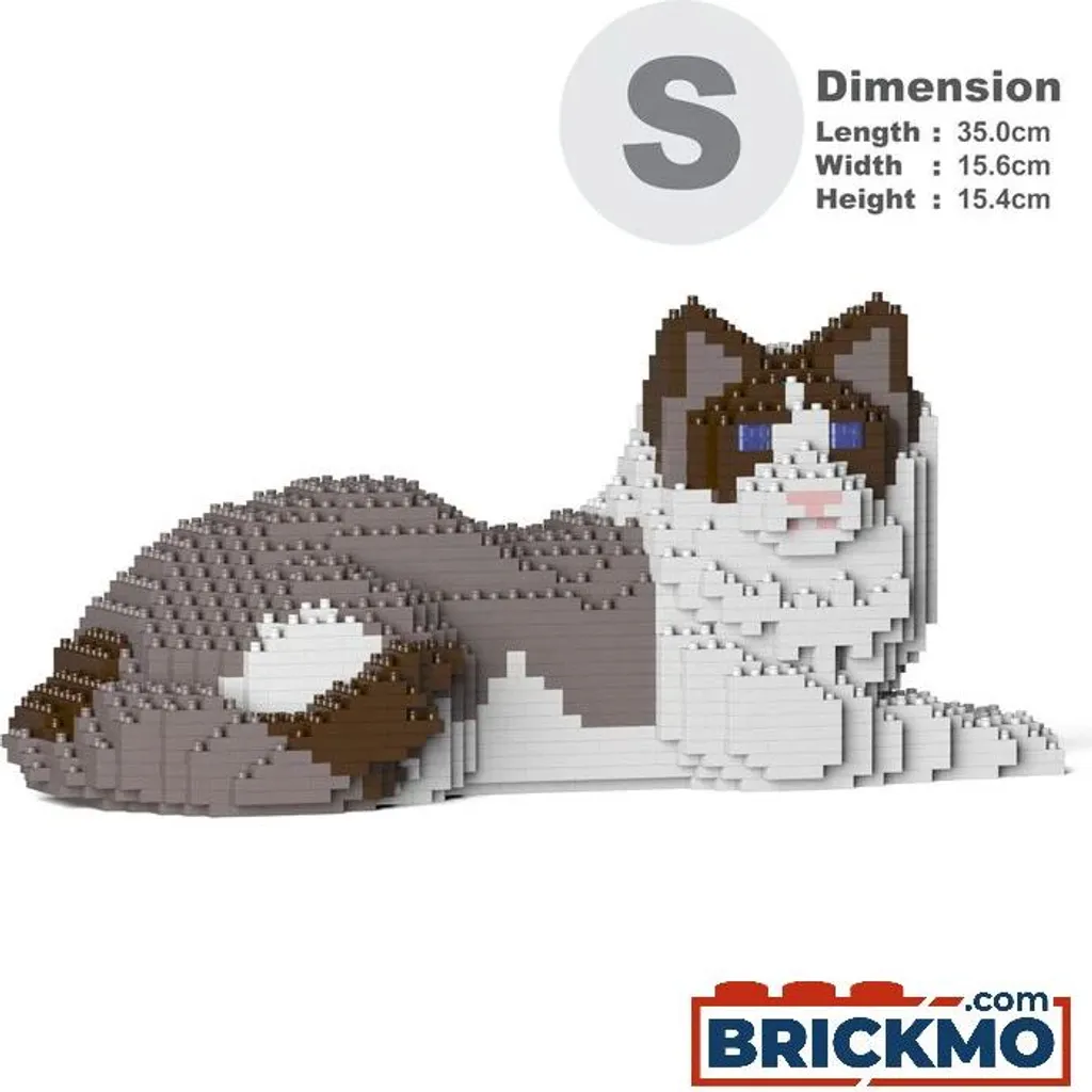 Puzzle 3D Chat Ragdoll en Briques JEKCA - Sculpture Créative à Monter