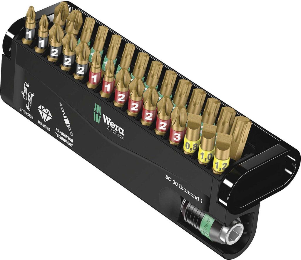 Wera Bit-Check 30 Diamond 1 - Set di cacciaviti - 30 pezzi Immagine del prodotto 