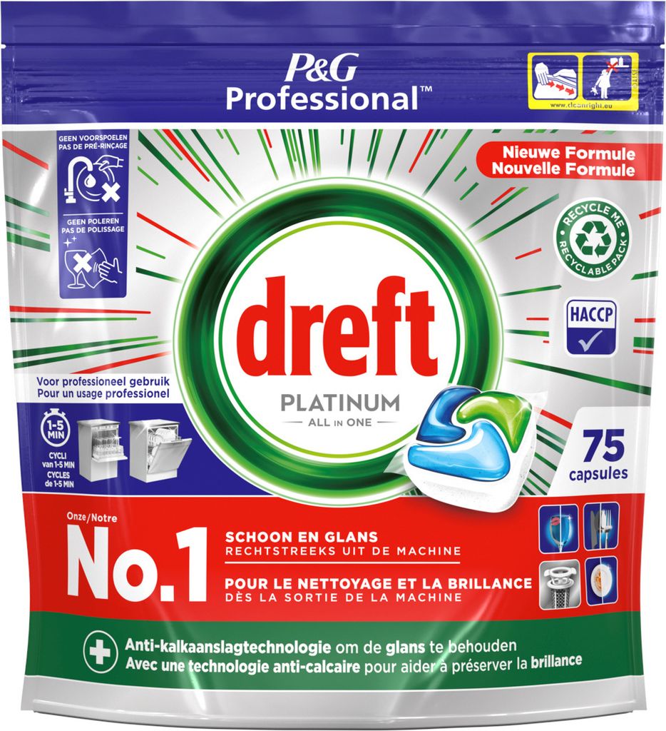 Čerstvá Dreft Platinum All in One Kapsle do myčky - 75 ks Obrázek produktu 1