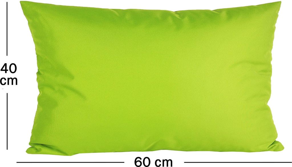 JACK 1x 40x60cm Outdoor Kissenhülle Bezug Lounge Garten Einfarbig, Farbe:Grün