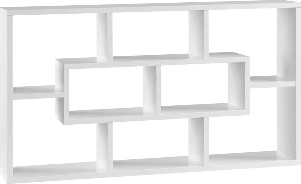 Rangement mural pour livres et déco, étagère flottante blanche 85x48cm