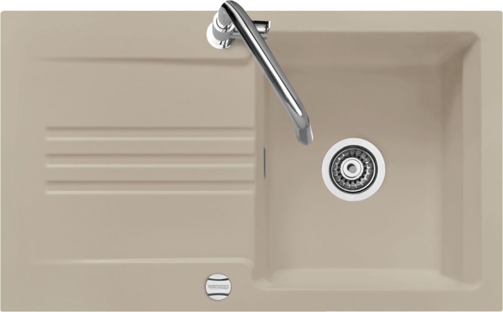 Auflagespüle KeraDomo KARA 85 in Fango mit Excenterbedienung