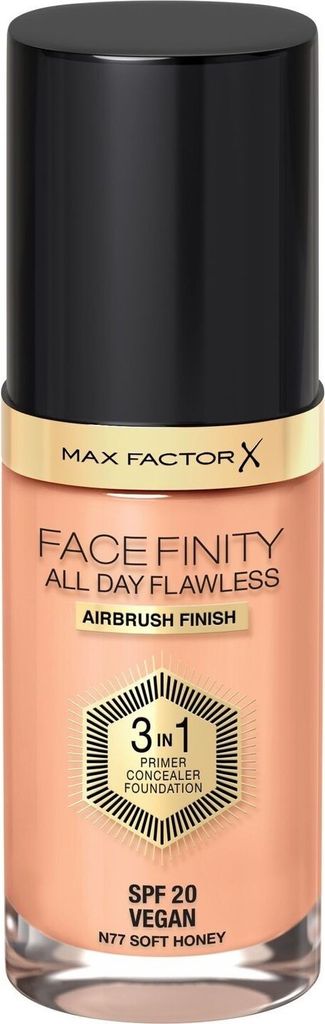 Max Factor Facefinity All Day Flawless Foundation N77 Soft Honey 30ml