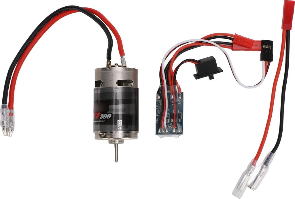 RC gebürsteten Motor ESC Set 28T 390 mit 30A JST FEMPY bis 4,0 mm Adapterkabel für 1/16 1/18 Autoboot