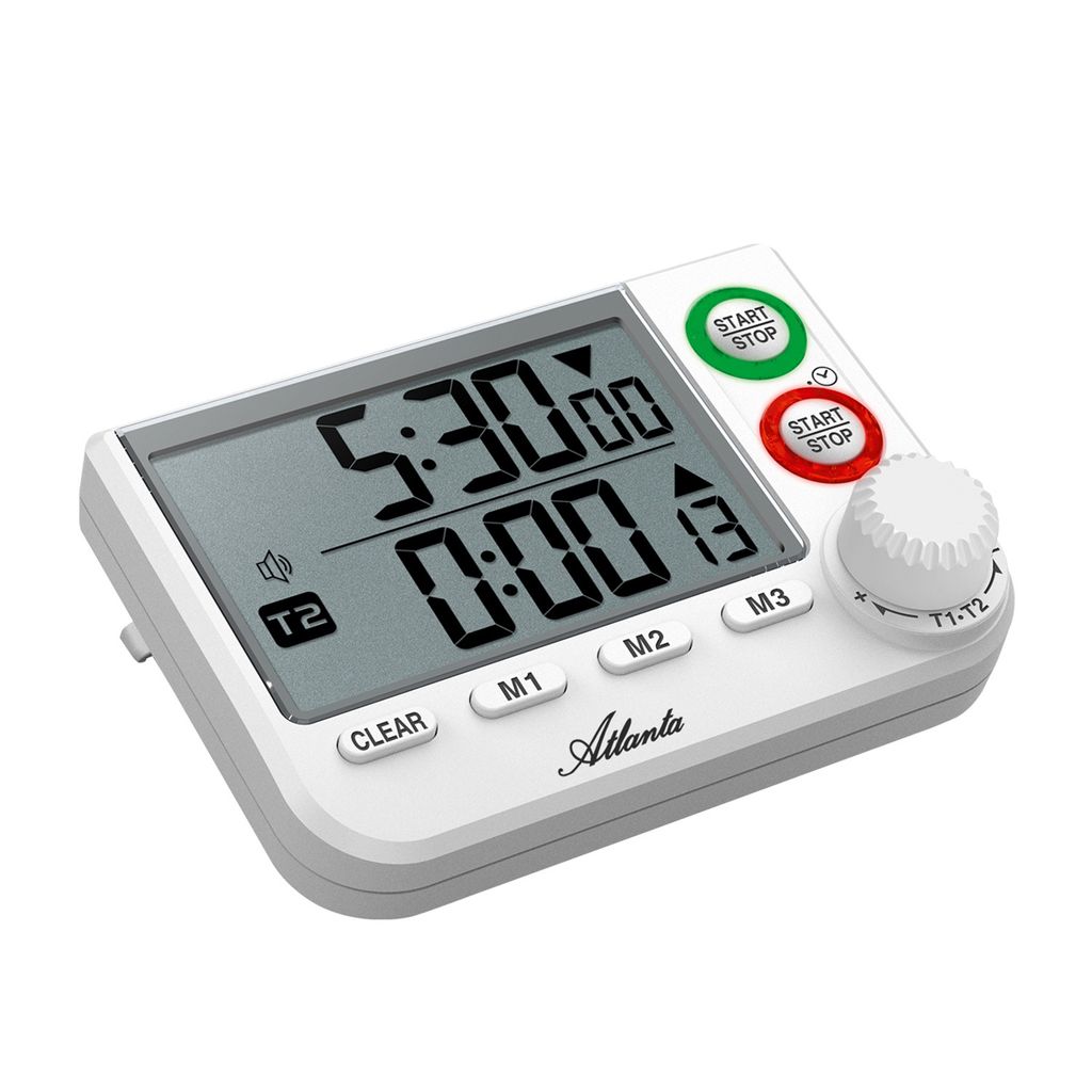 Atlanta 238 Kurzzeitmesser digital mit Magnet Küchen Timer 2 Zeiten
