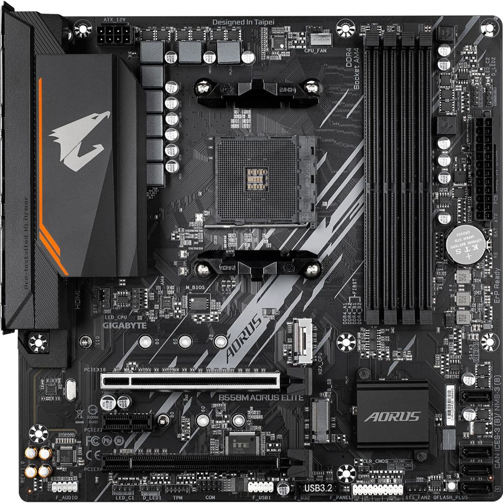 Gigabyte B550M AORUS ELITE Socket AM4 Micro ATX AMD B550 Immagine del prodotto 