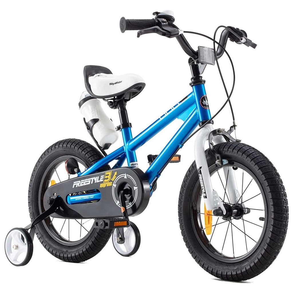 16 Zoll Fahrrad  Kinderfahrrad Jungen Kinder Stützräder Blau Weiß Schwarz 