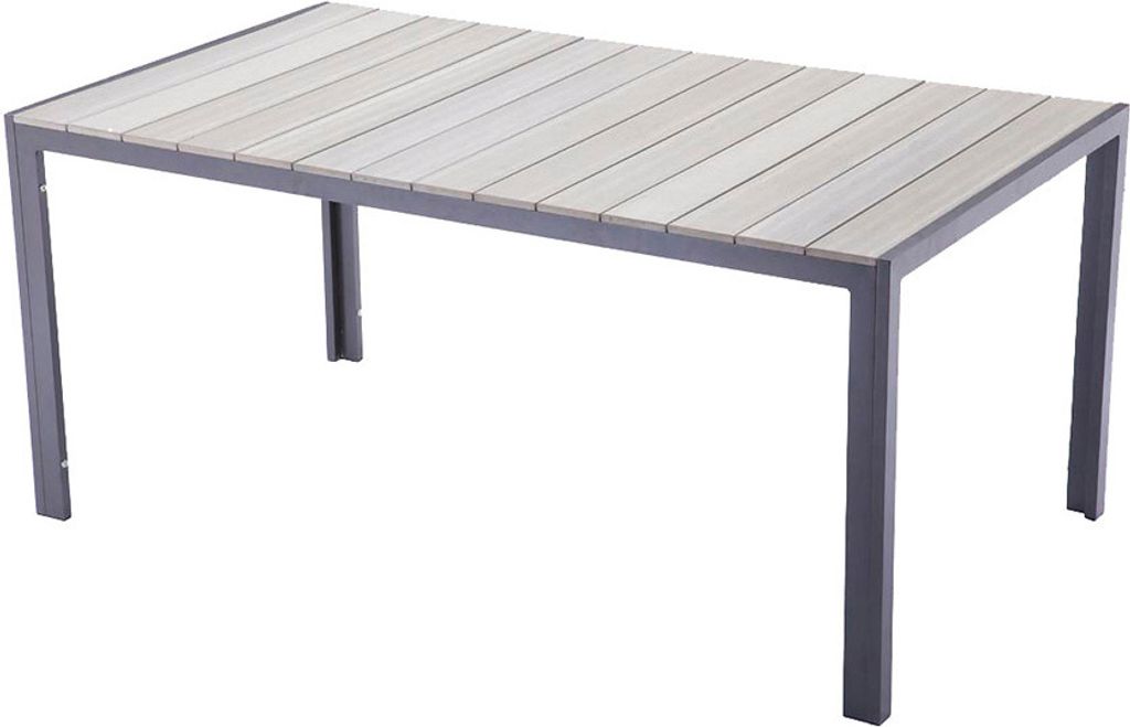 Tisch rechteckig GARDA-120 in grau/schwarz, B/H/T: ca. 150/72/90 cm