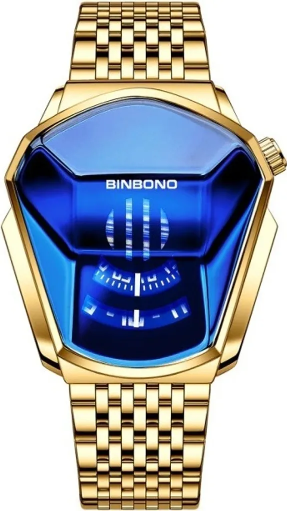 Montre-bracelet Analogique pour Homme MA-7495 - Style Chic Doré Bleu
