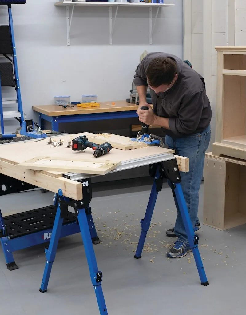 Établi de travail pliable Kreg KWS500 : support de serrage extensible - 5