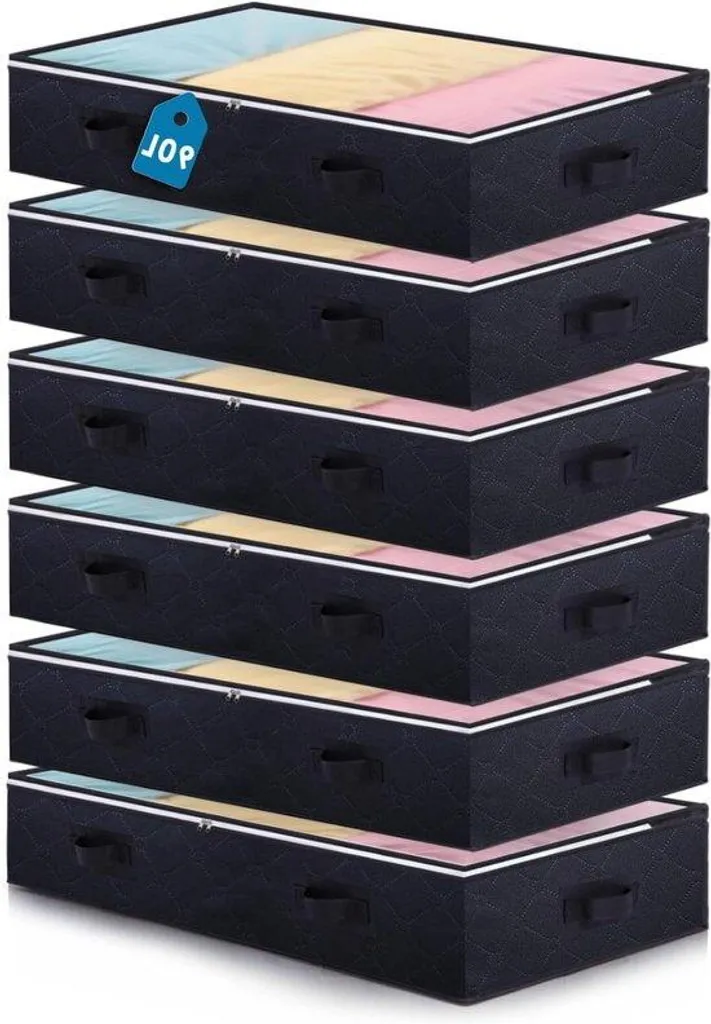 Bacs de rangement plastiques 90L pliables avec couvercle hermétique