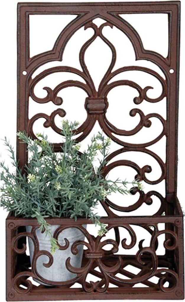 Esschert Design Cadre de fenêtre en fonte Bac à fleurs ; Image du produit 