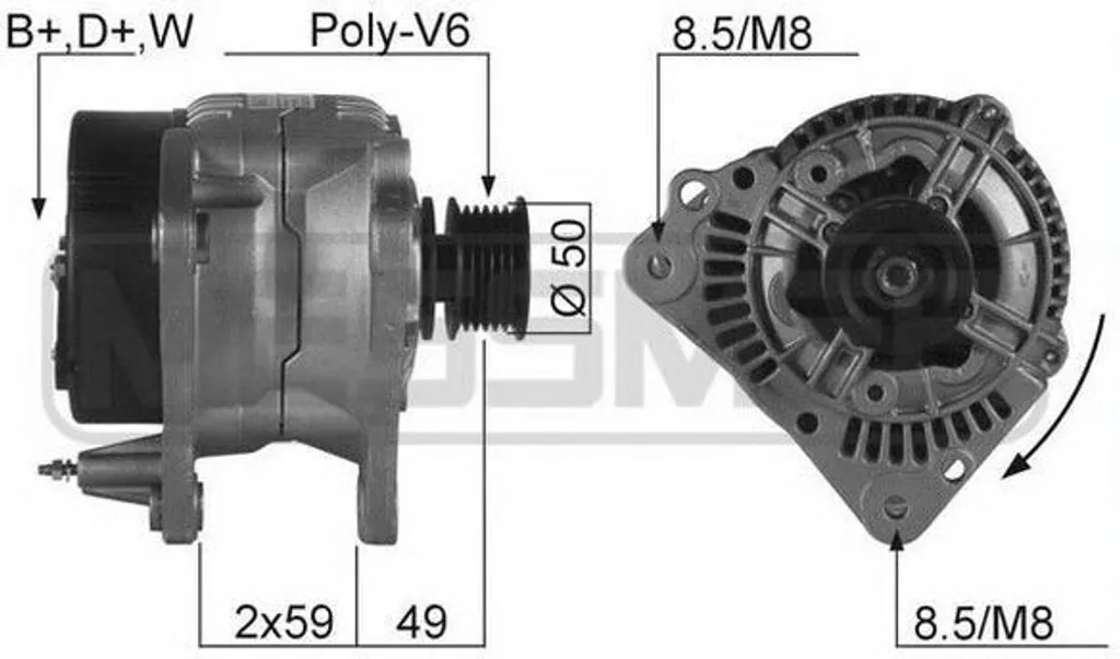 Alternateur Anti-Panne de Batterie pour VW T4 et Felicia 028903018F