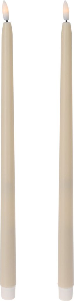 Gewachste LED-Tischkerzen, 38 cm Produktbild 