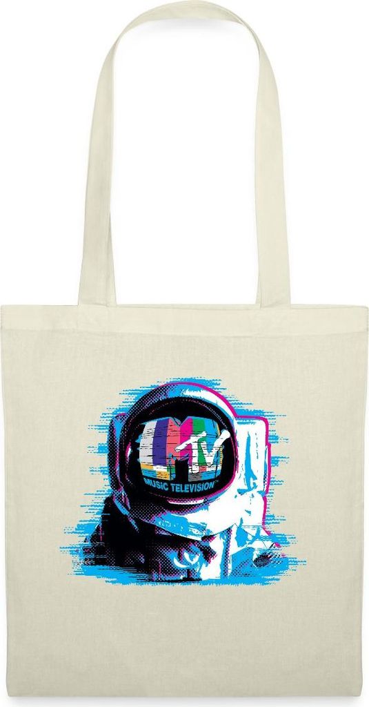 Spreadshirt MTV Astronaut Mit MTV-Logo Stoffbeutel, One size, Natur