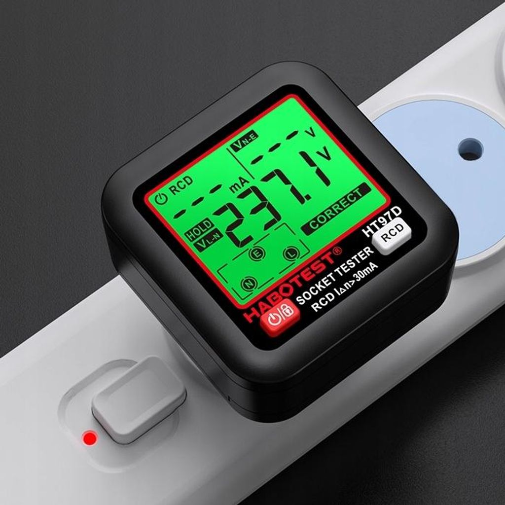 Testeur de tension pour prises HABOTEST HT97D avec grand Image du produit 