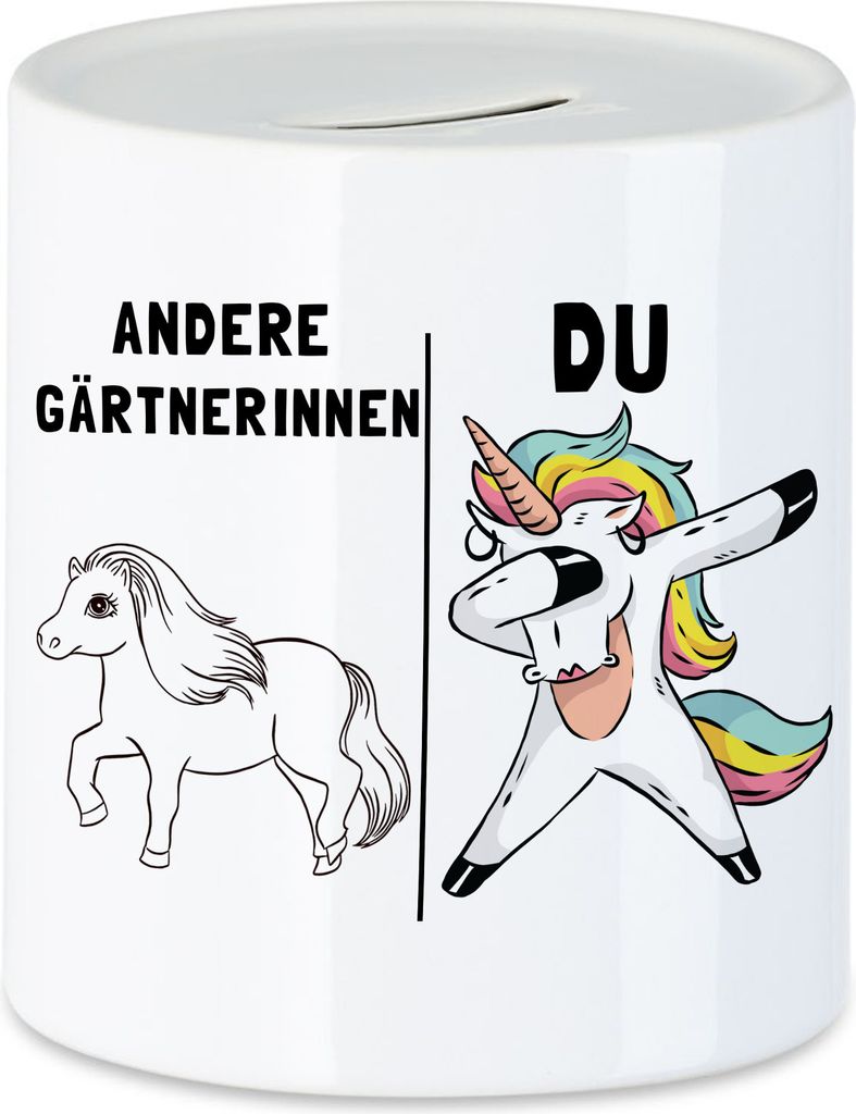 Andere Gärtnerinnen Du Spardose  Pferd Einhorn Humor Lustig Produktbild 