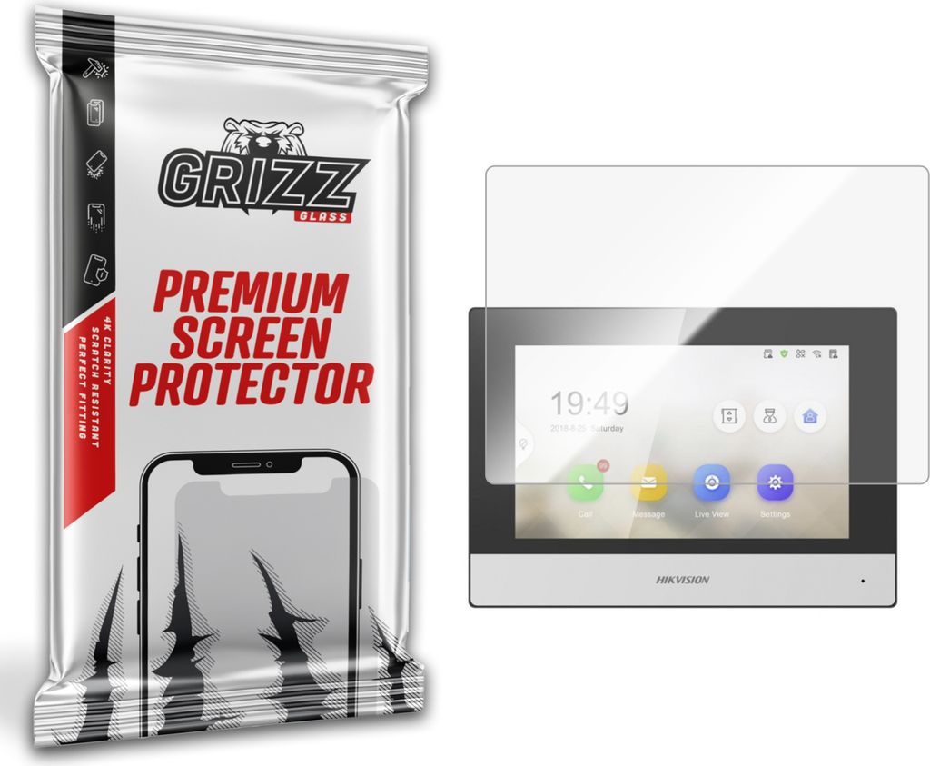 Keramische Folie GrizzGlass CeramicFilm für das Video-Türsprechanlagen HIKVISION DS-KH6320-WTE1-W 7"