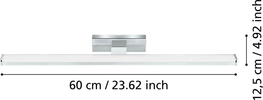 EGLO Pandella 1, Chrome, Argent, Blanc, Aluminium, Image du produit 